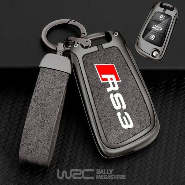 PROTEGE CLES + PORTE CLES AUDI RS3 GRIS